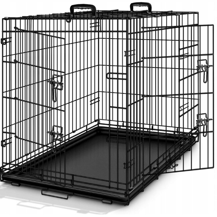 Dog cage TRESKO 77x48x54 cm folding with 2 doors Transport cage