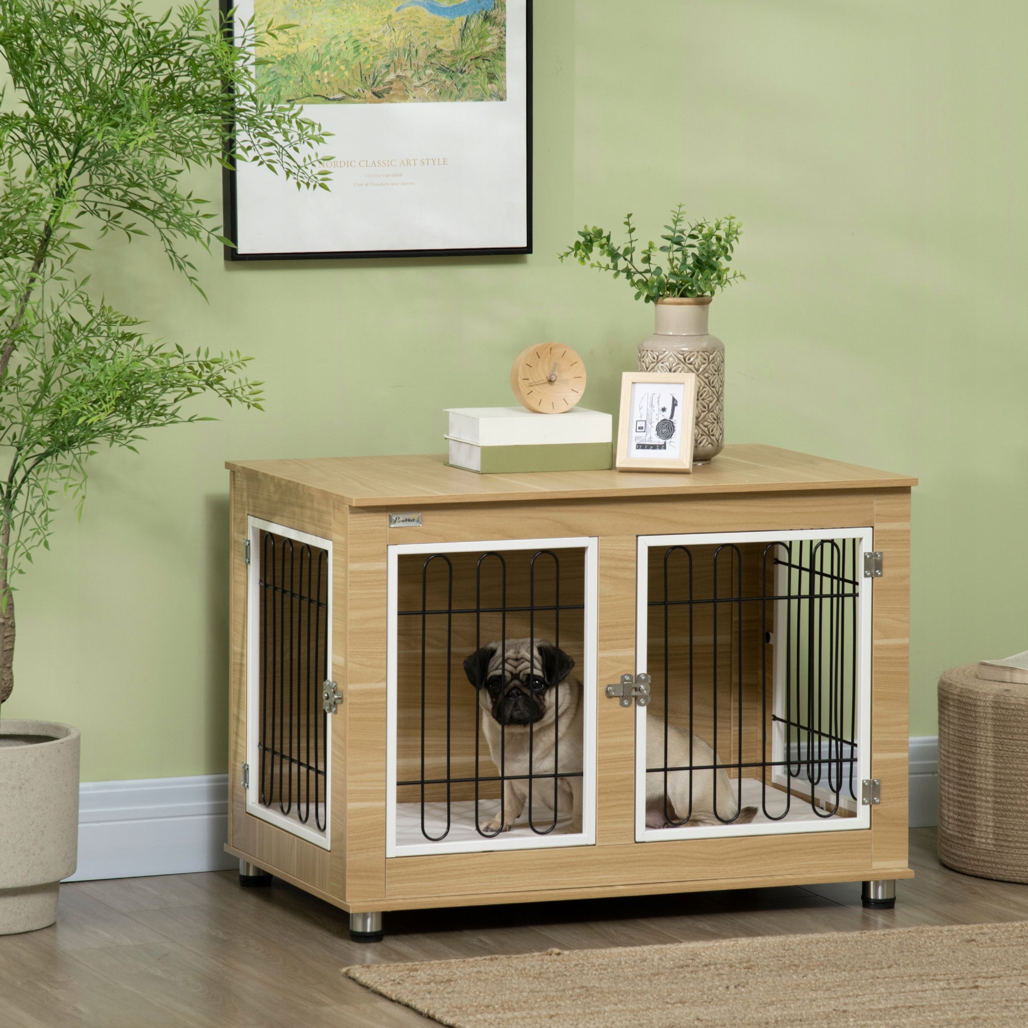 Dog cage, dog kennel for medium dogs, dog kennel with oak pillow Packaging status original