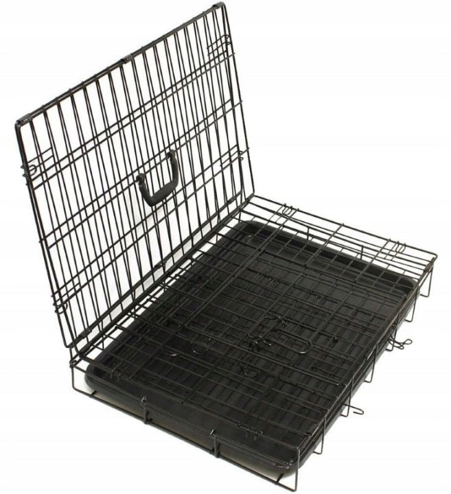 Dog cage kennel powdered steel two entrances 90x60x67 cm d. dog Brand no brand