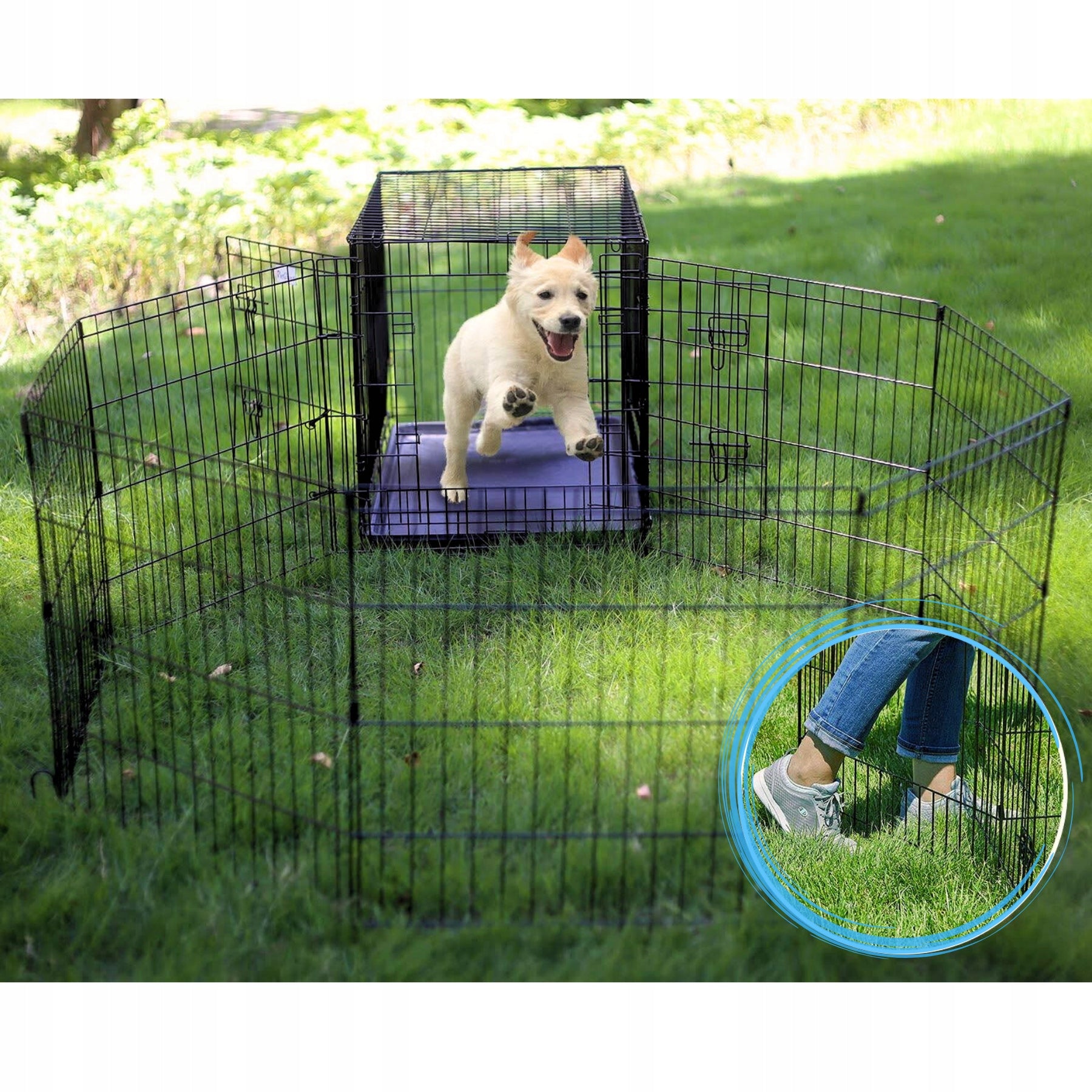 Dog enclosure Oh!dog Puppies enclosure M Playpen Folding Breeding* Cage Length 480 cm