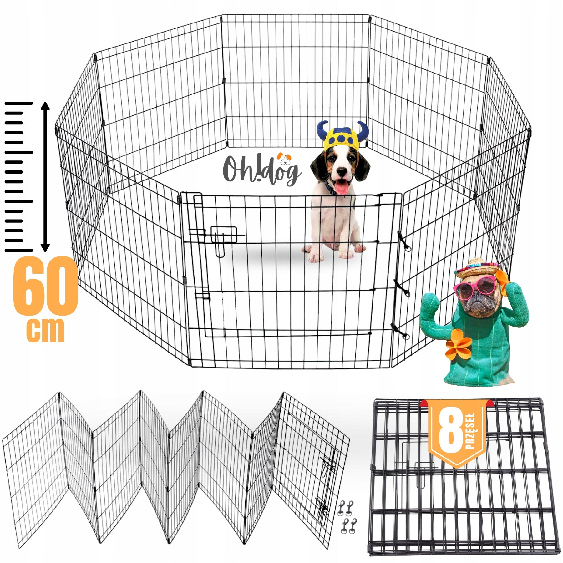 Dog enclosure Oh!dog Puppies enclosure M Playpen Folding Breeding* Cage