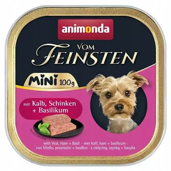Dog food Animonda Vom Feinsten MINI veal ham basil 100g Manufacturer code 4017721823609