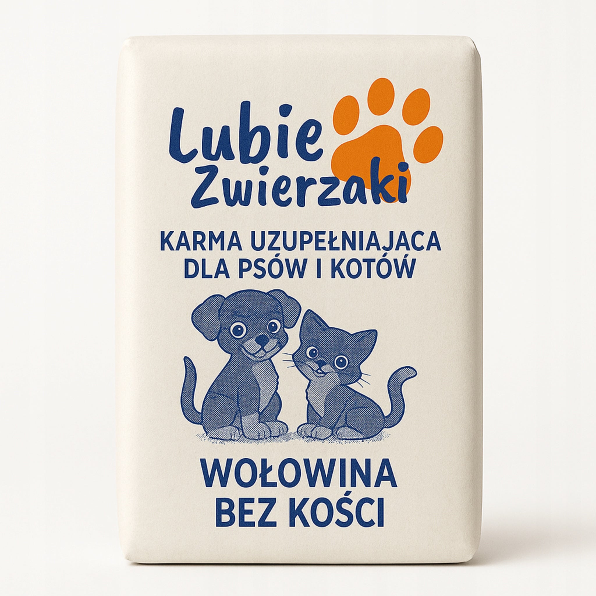 Dog food frozen meat raw BONELESS beef cubes BARF 10kg Manufacturer code LubieZwierzaki mięso surowe mrożone 10kg