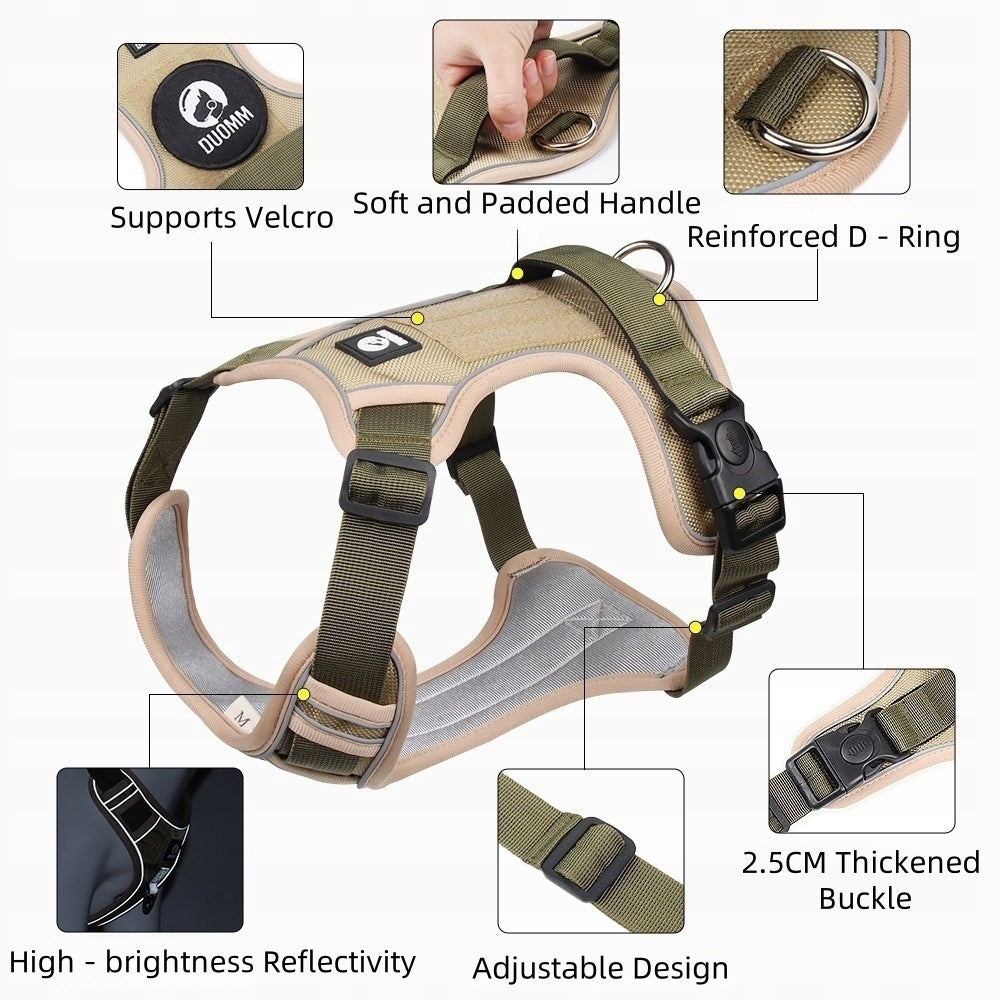 Dog harness+1.5M Dog Leash ,No Pull,Adjustable Reflective Oxford,SIZE:S EAN (GTIN) 8901089600100