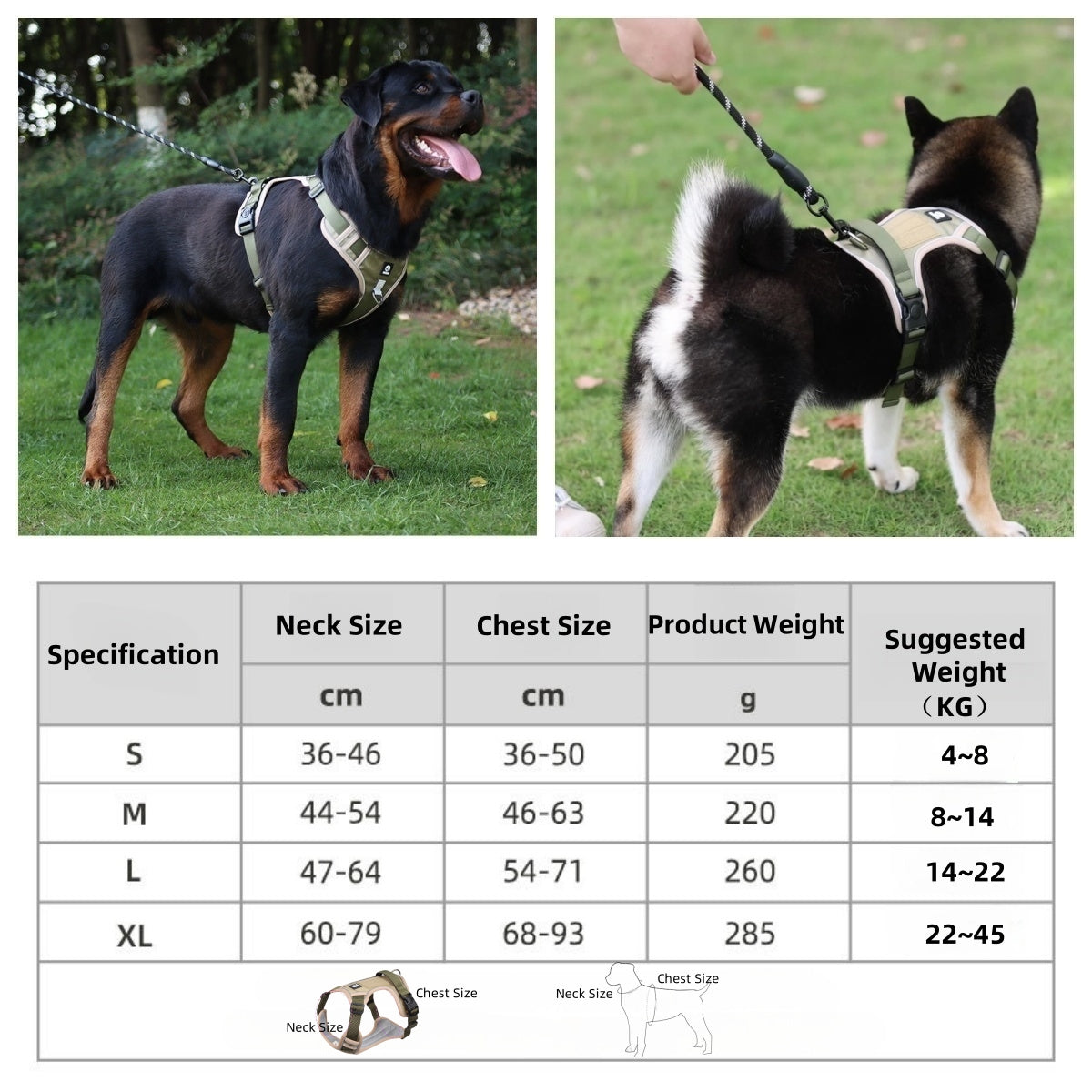 Dog harness+1.5M Dog Leash ,No Pull,Adjustable Reflective Oxford,SIZE:S Kind training / easy walk