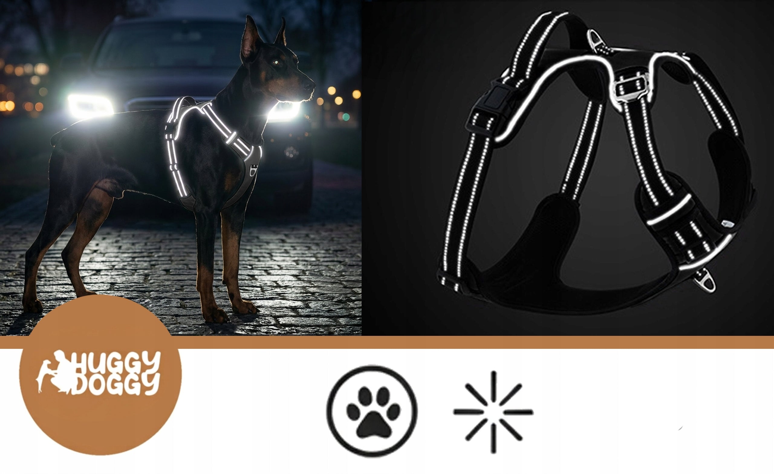 Dog harness guard strong guard easy walk HUGGY DOGGY Shepherd XL Trade name Szelki dla psa guard mocne HUGGY DOGGY owczarek XL bezuciskowe Solidne na owczarka boksera labradora