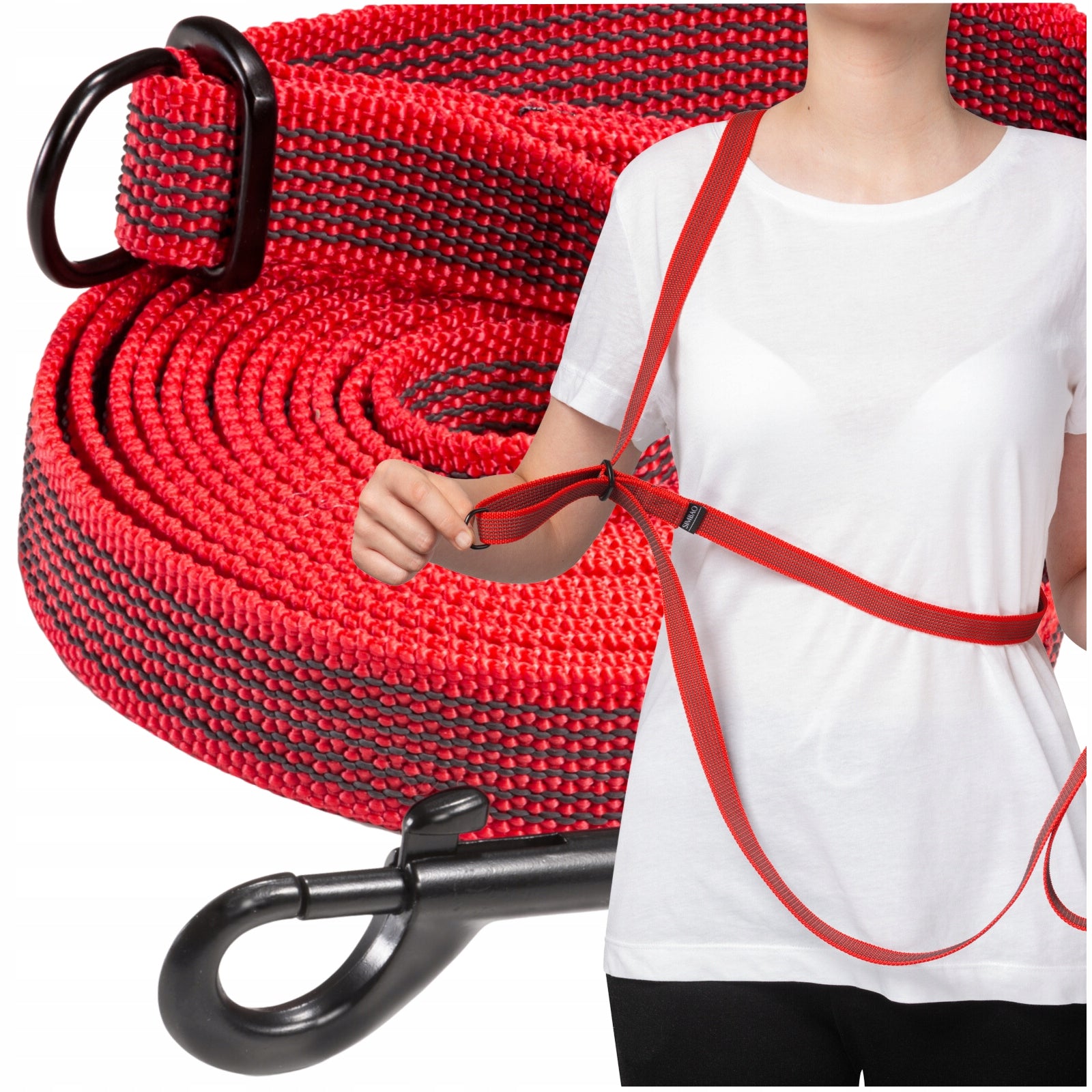 Dog leash 3m adjustable rubberized non-slip strong SIMBAO RUNCITY