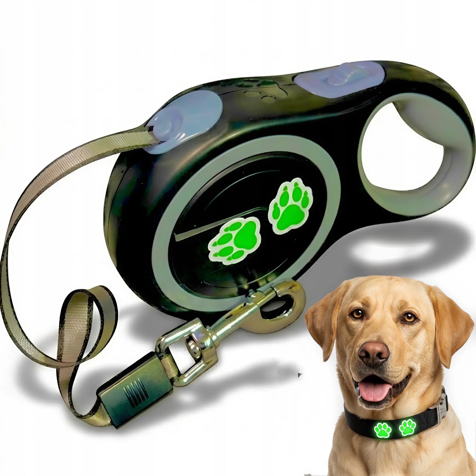 Dog leash automatic strong lock 5m 20kg ergonomic neon designs