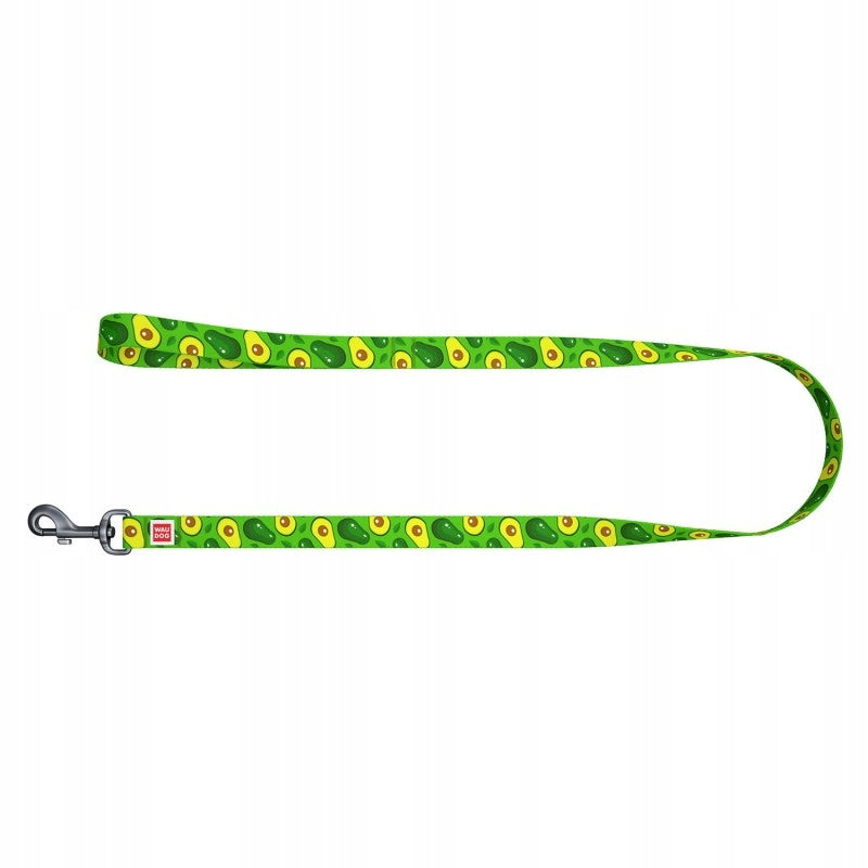 Dog leash colorful funny, drawing Avocado, 122 cm 20 mm Brand Waudog