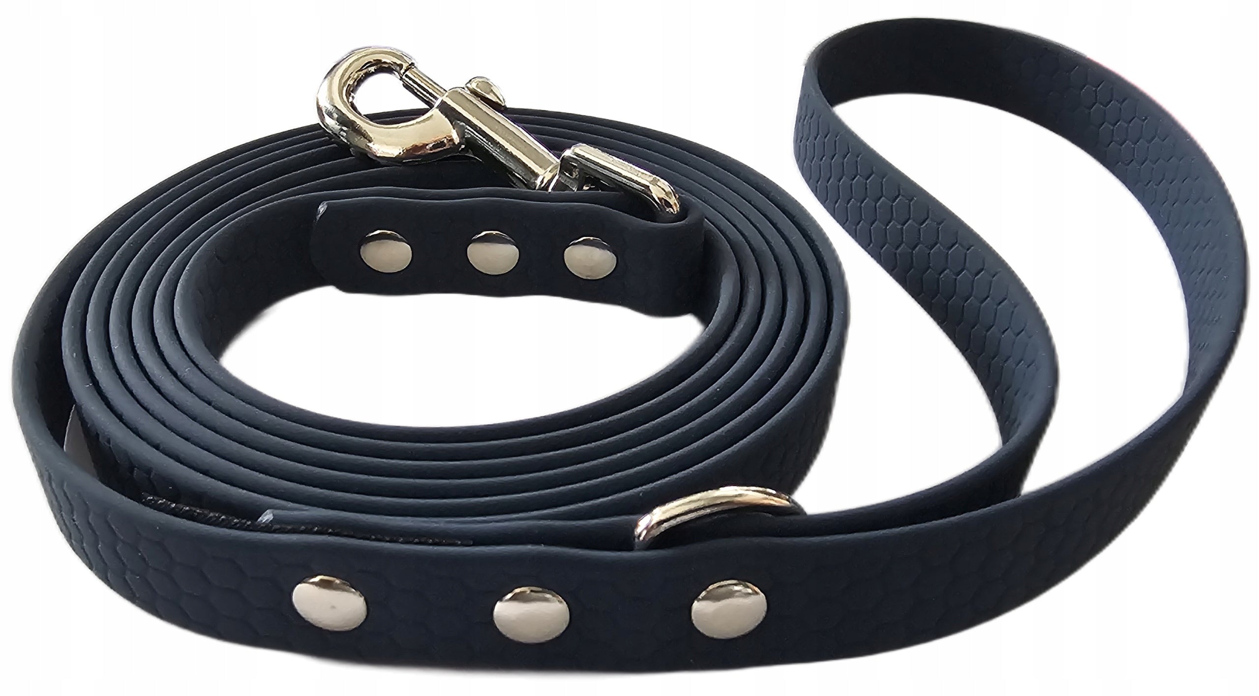 Dog leash training waterproof biothane hexa navy blue kerosene 5m