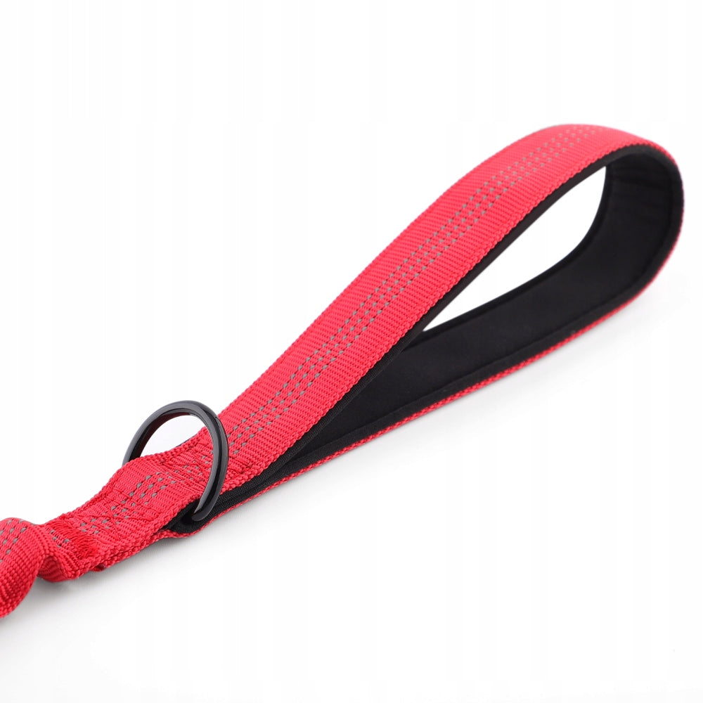 Dog leash with shock absorber red strong bungee HUGGY DOGGY Alpha L Packaging status original