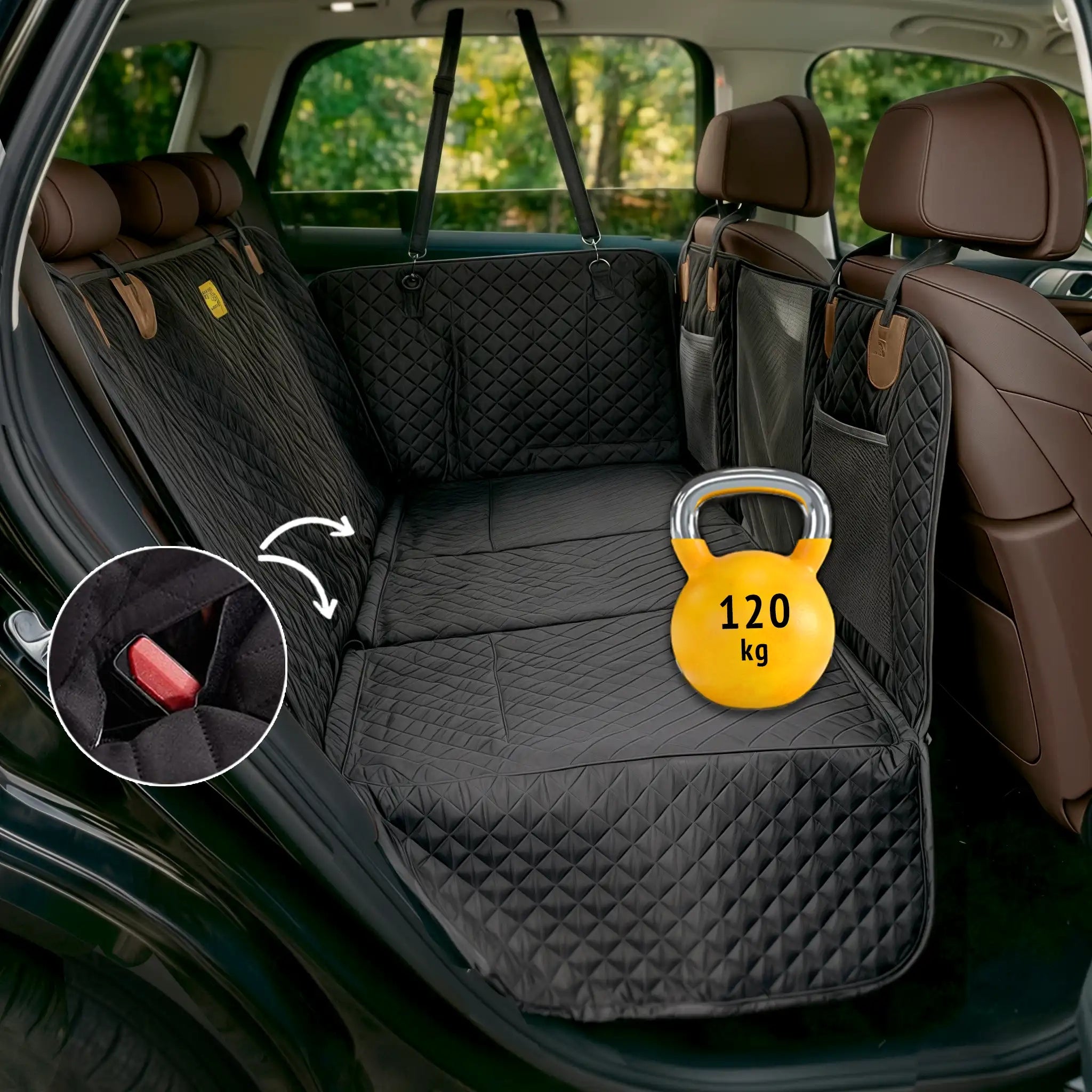 Dog mat for car STIFFENED RIGID BOTTOM folding for 23 cover Brand Banana Dog