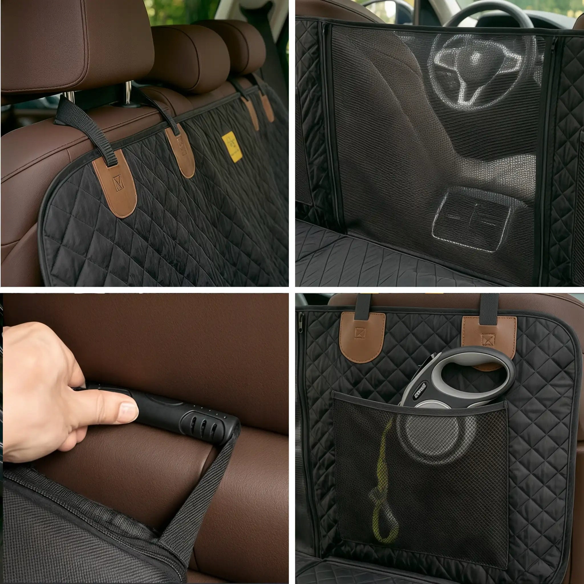 Dog mat for car STIFFENED RIGID BOTTOM folding for 23 cover Trade name Mata dla psa do samochodu Banana Dog czarna