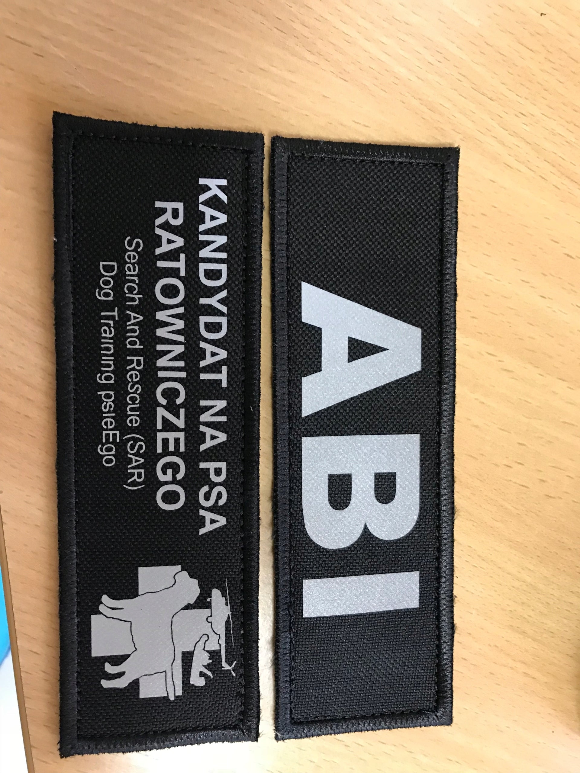 Dog name on patch, reflective overlay for harness Julius 11x3cm Packaging status original