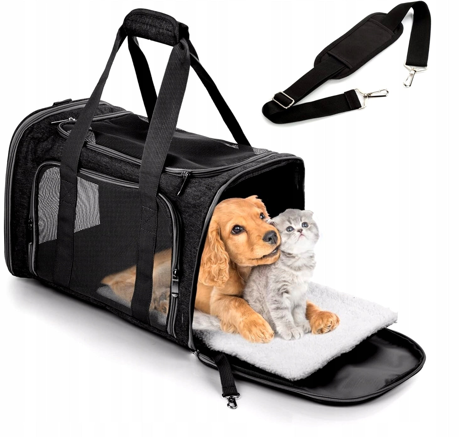 Dog transporter Dibea black S 50 cm x 34 cm 36 cm Trade name Transporter