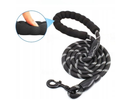 DogMaster Duo 2in1 SUPER STRONG, ANTI-TANGLE REFLECTIVE AND DETACHABLE! Color black