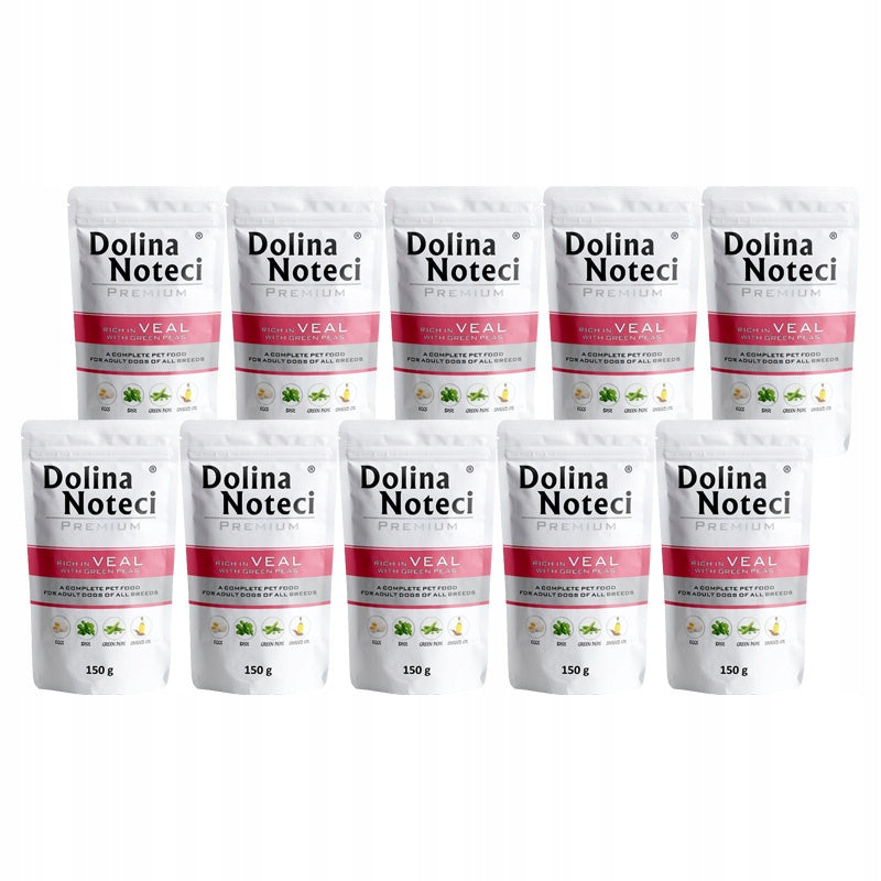 Dolina Noteci Premium Veal Dog Food with Peas Set of 10 x 150g