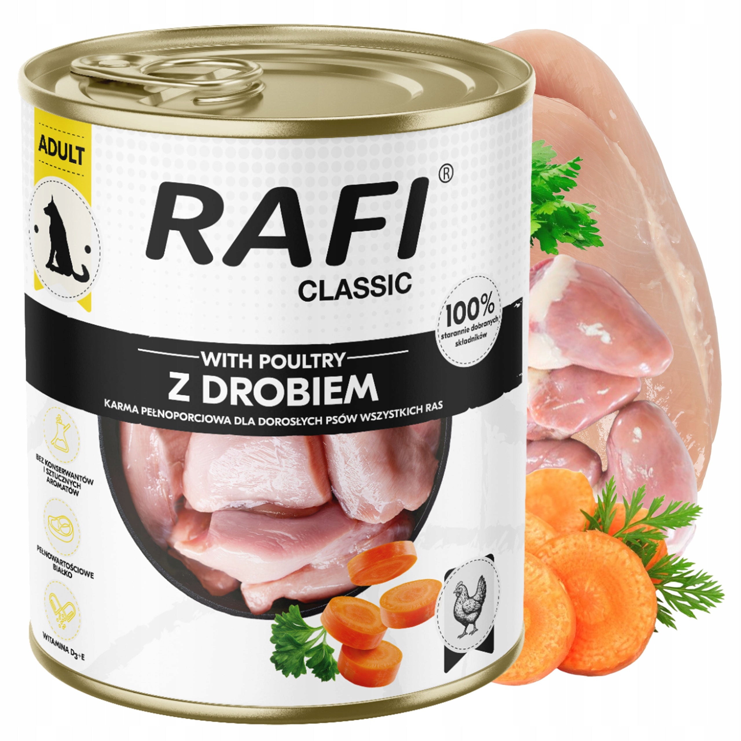 Dolina Noteci Rafi Classic wet food for dogs mix of flavours 5 x 800g Manufacturer code Dolina Noteci Rafi Classic karma dla psa