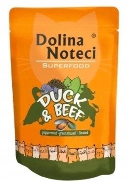 Dolina Noteci SuperFood Wet Cat Food Duck and Beef 85 g Packaging status original