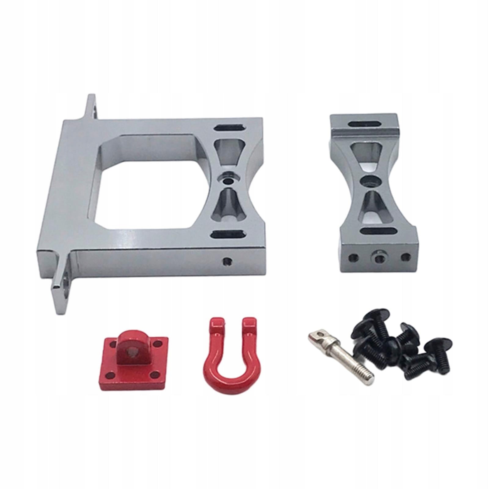 Dolity Metal 1:16 RC Car Rear Bumper +Beam +Trailer Hook Kits for WPL C14