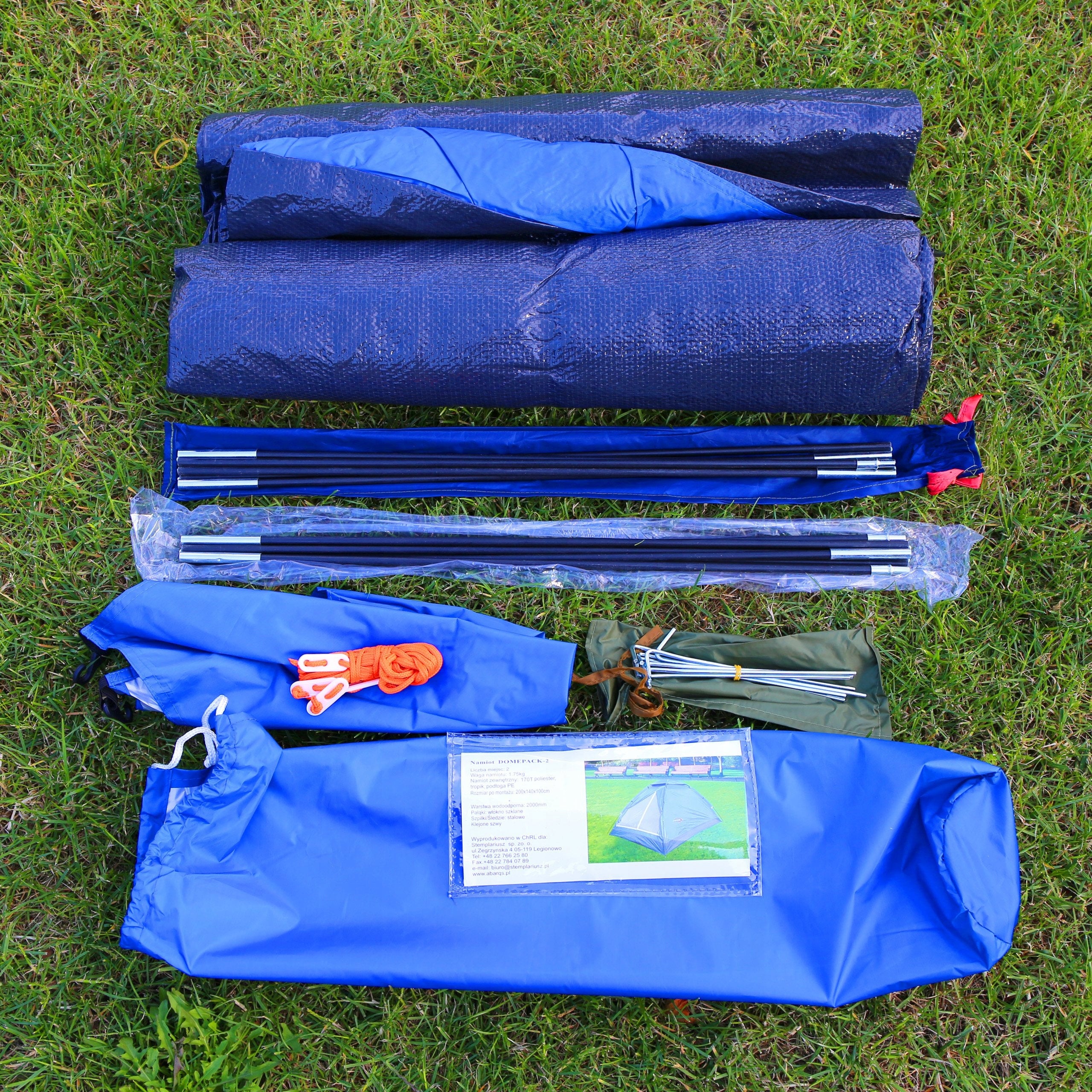 Domepack 2 seater portable tent 1,5kg 2000mm for motor festival AbarQs Manufacturer code Domepack 2A