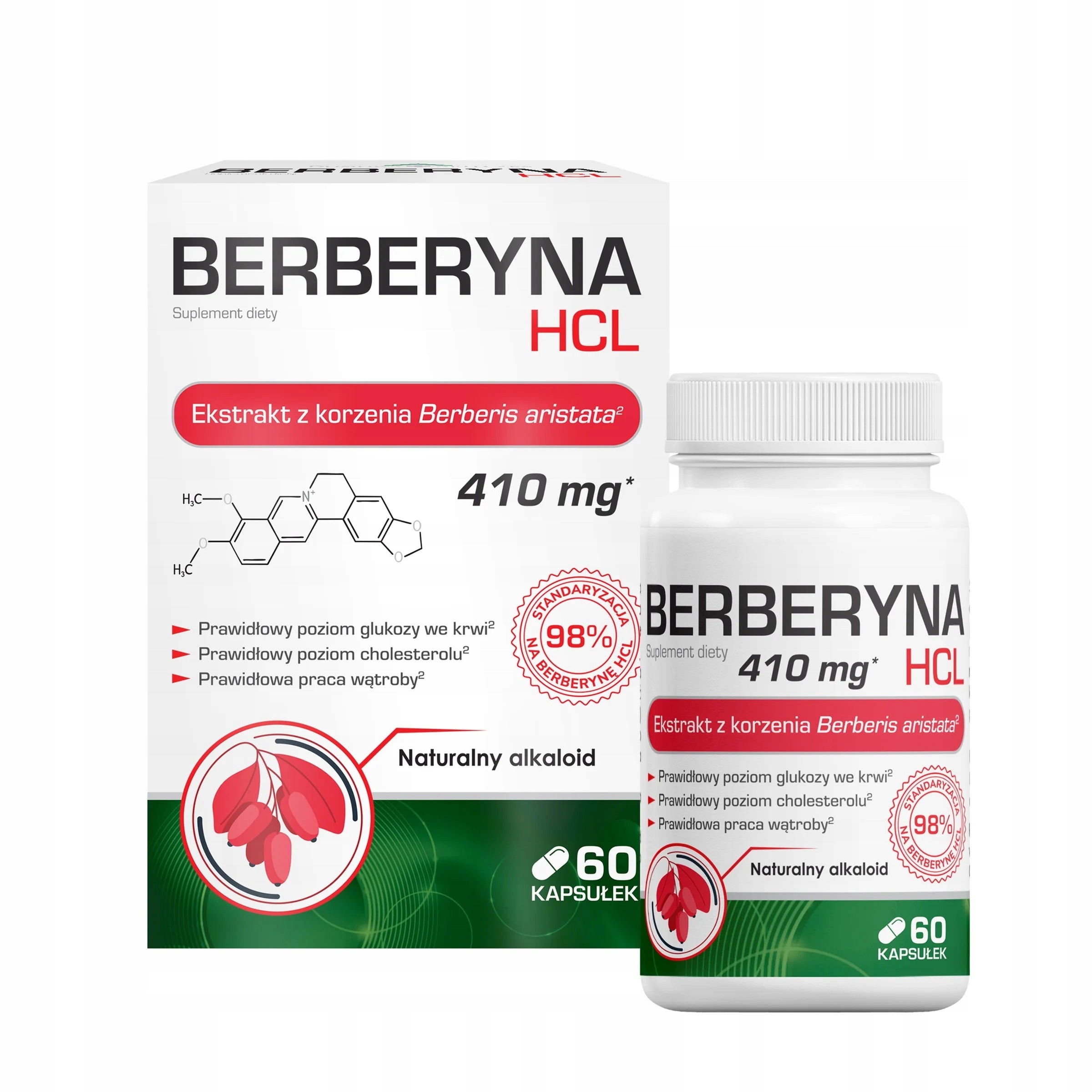 Domowa Apteczka Berberine HCL 410 mg 60 capsules