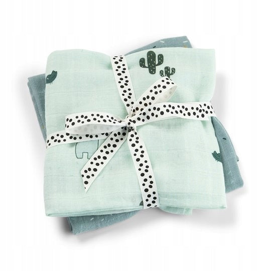 Done by Deer Cotton Diapers 65x65cm 2pcs Lalee Blue