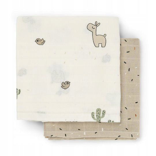 Done by Deer Cotton Diapers 65x65cm 2pcs Lalee Sand Brand Done By Deer