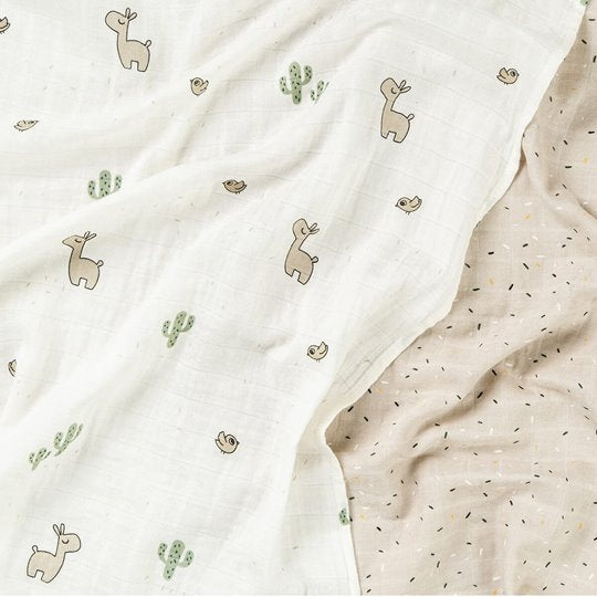 Done by Deer Cotton Diapers 65x65cm 2pcs Lalee Sand Kind muslin