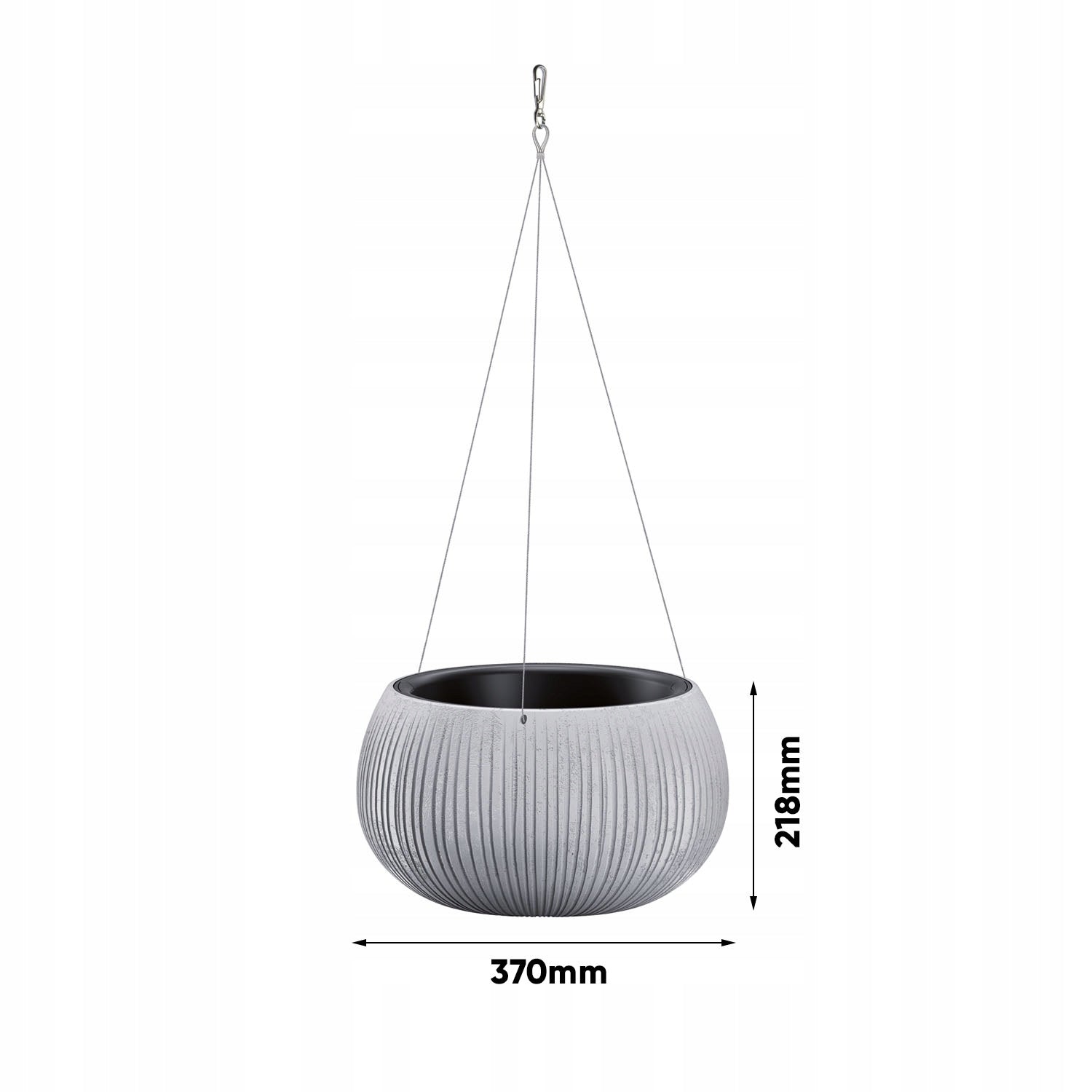 Hängender Blumentopf Prosperplast Bowl Beton WS DKB370WS-422U, grau