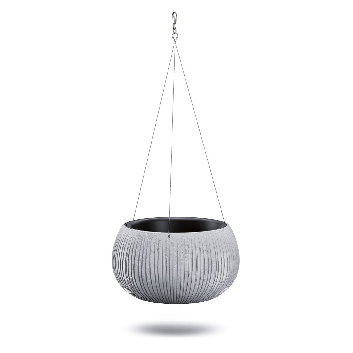 Pakabinamas gėlių vazonas Prosperplast Bowl Beton WS DKB370WS-422U, pilkas