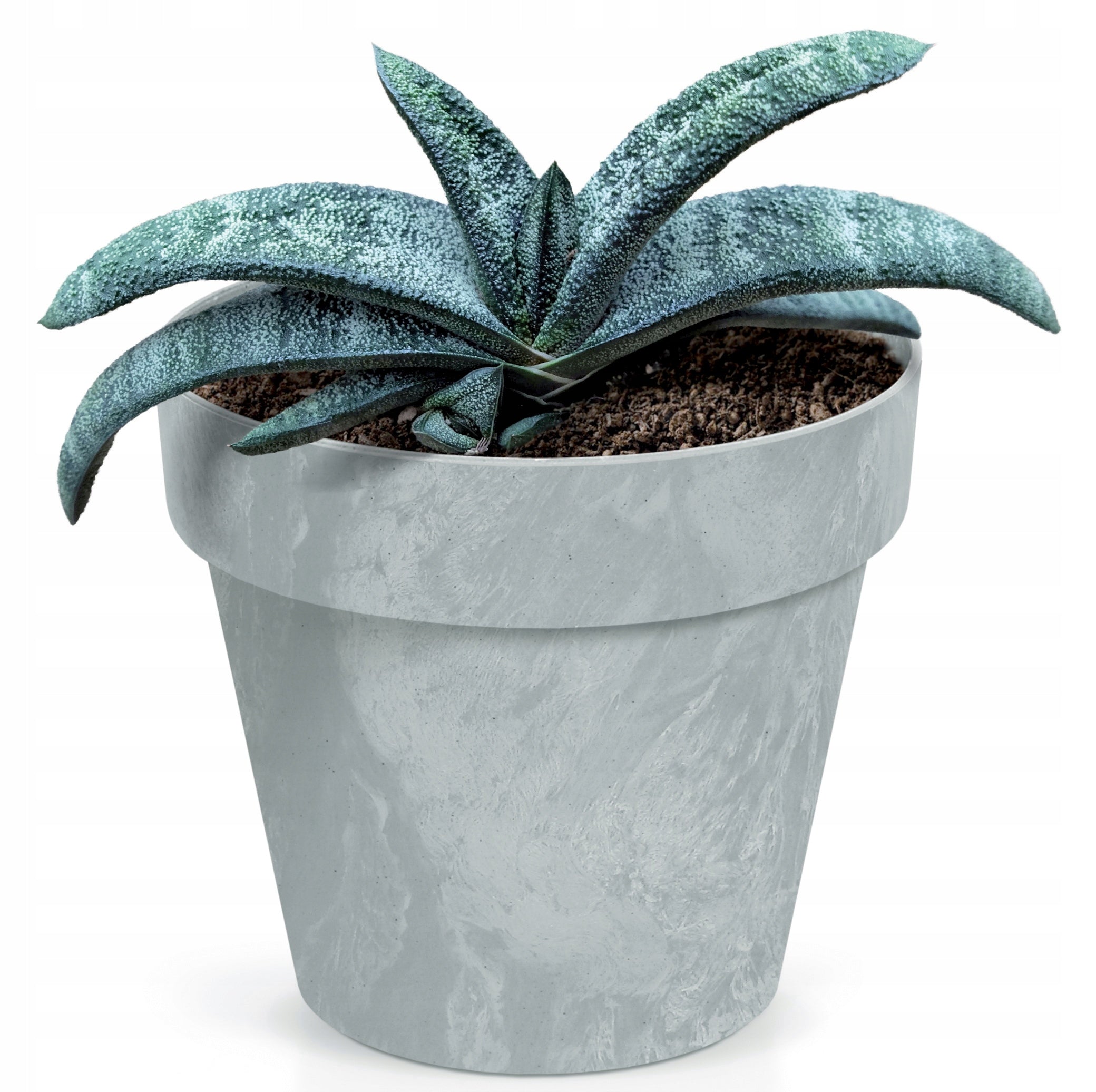 Vazonas Prosperplast Cube Beton Effect DCUB400E-422U, pilkas