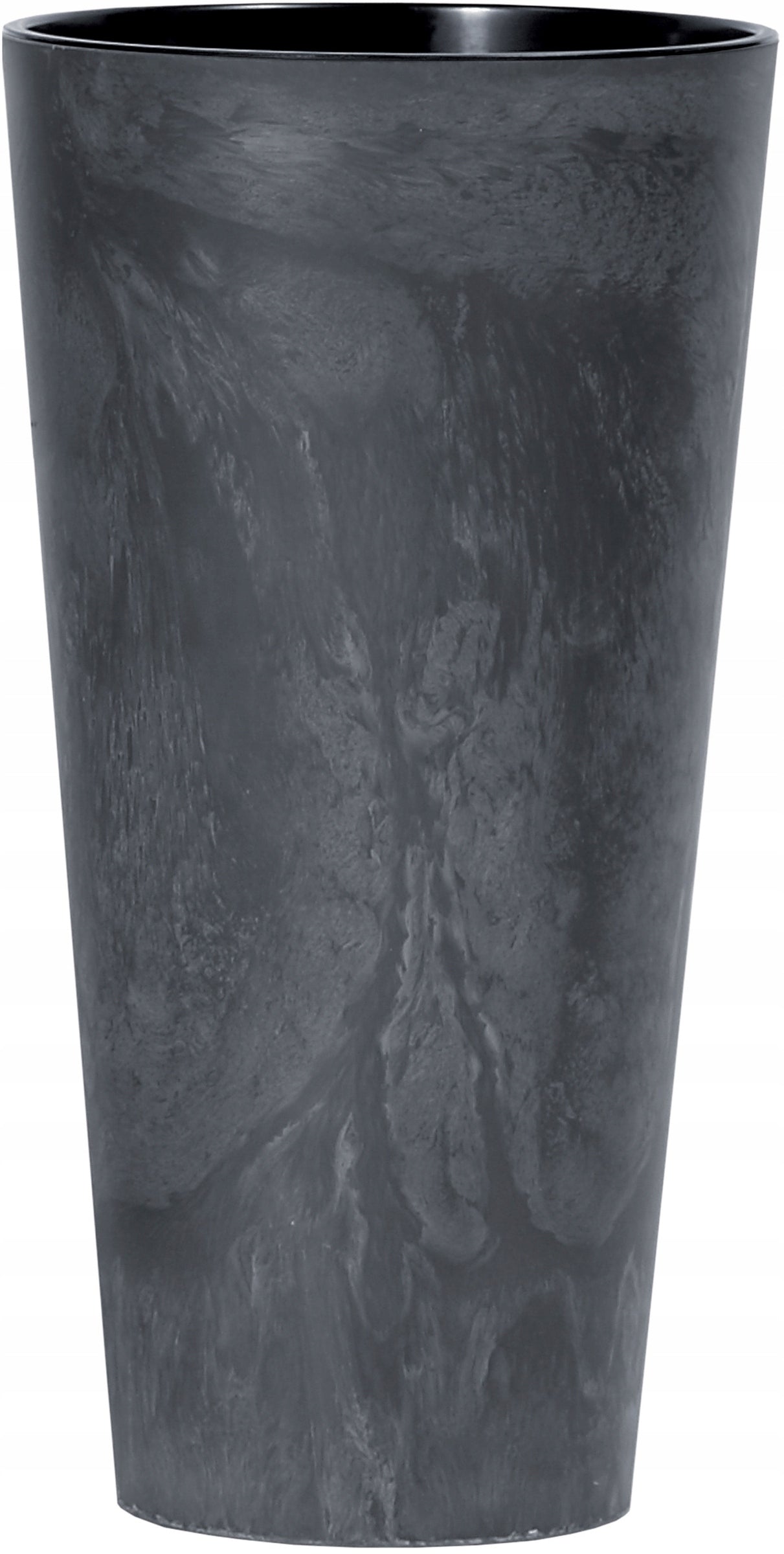 Topf Prosperplast Tubus Slim Beton Effect DTUS300E-S433, schwarz