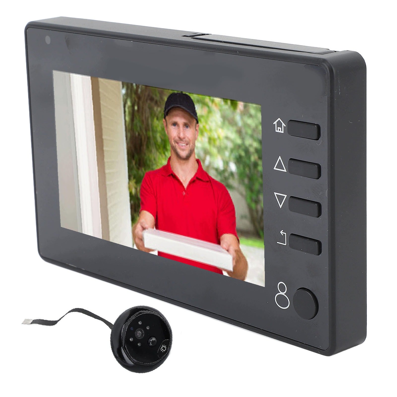 Door Camera with Viewfinder 720P 4,3 Inch Screen 145 Wide Angle 9A Brand no brand