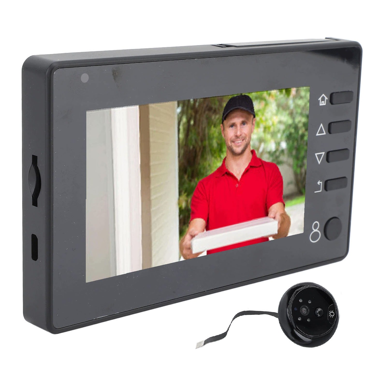 Door Camera with Viewfinder 720P 4,3 Inch Screen 145 Wide Angle 9A