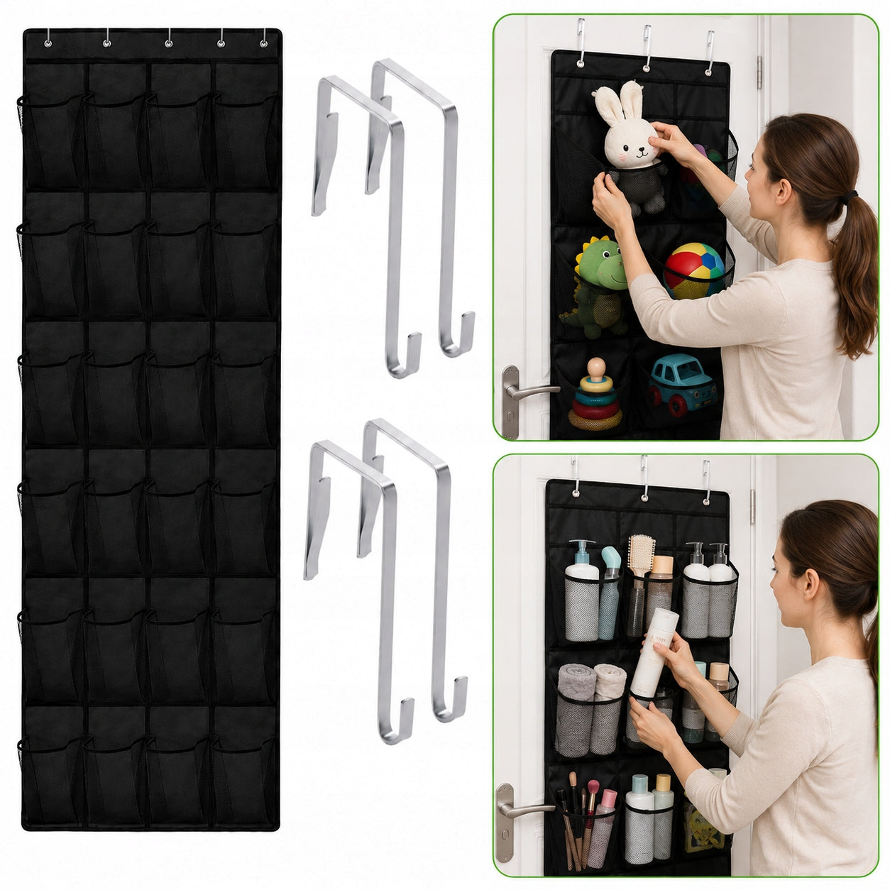Door Hanging Organizer with 24 Pockets-for Shoes Toys Chemistry ORGANIO