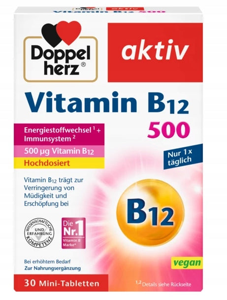 Doppelherz active Vitamin B12 500 30 tablets