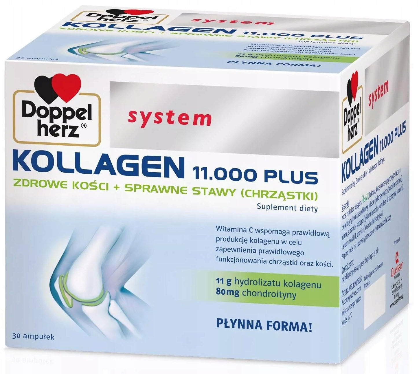 Doppelherz system Kollagen 11.000 Plus Dietary supplement ampoules 30 pcs. Packaging status original