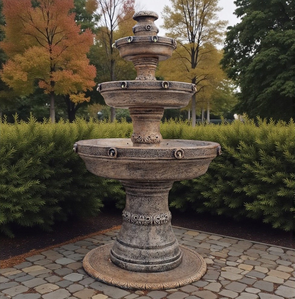 Dora garden fountain from concrete conglomerate garden figure AG-BET Manufacturer code Fontanna Dora brąz