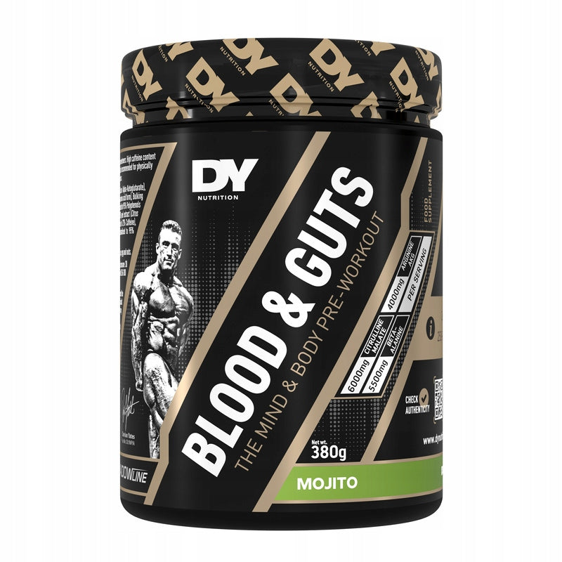 Dorian Yates BLOOD & GUTS 380g Stimulation Focus Pomba Strength