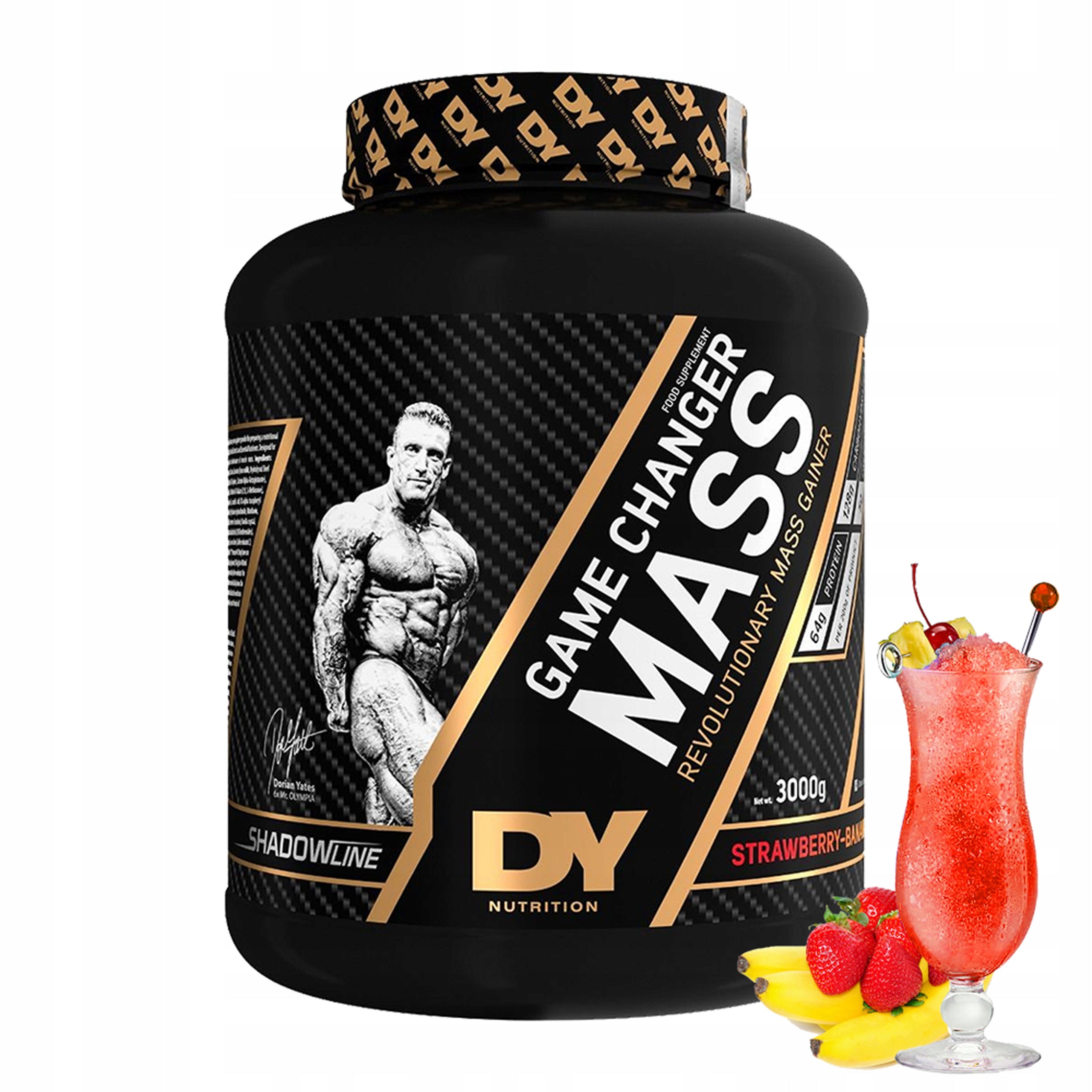 Dorian Yates Game Changer Mass Gainer Strawberry-Banana Powder 3000g Expiration date at least 3 months from the date of purchase