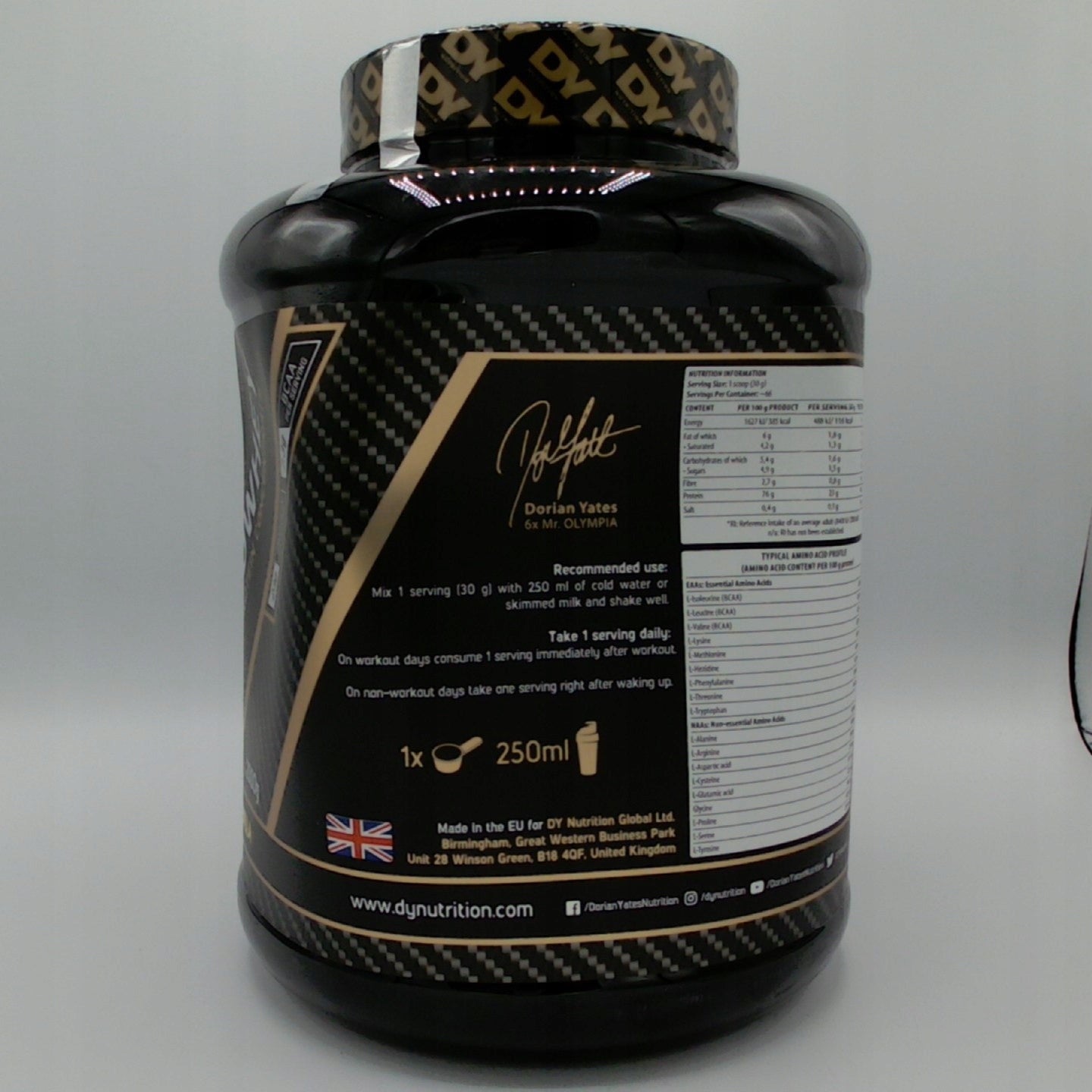 Dorian Yates SHADOWHEY ISOLATE 2000g Sugar Free Isolate Hydrolyzate Vanilla EAN (GTIN) 5060763890909