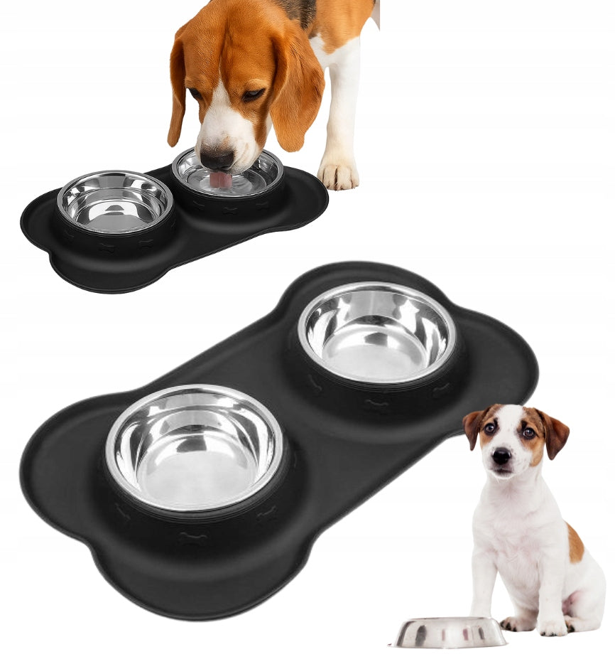 Double Cat Dog Bowl for Eating and Drinking Water Brand no brand