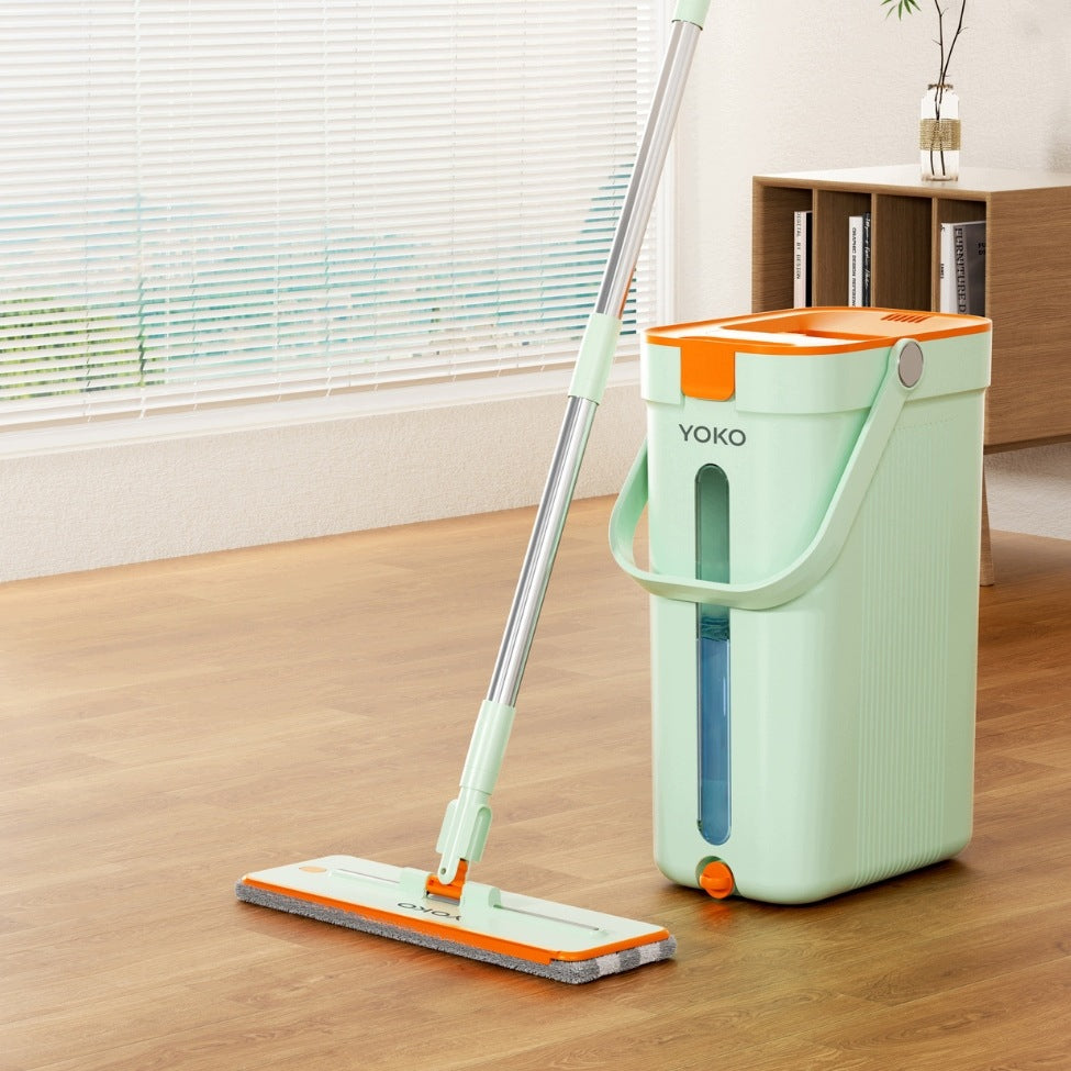 Double Chamber Mop Flat YOKO TwinMop Pro Fresh Mint Water Separation 2 Cartridges Manufacturer code YM-09