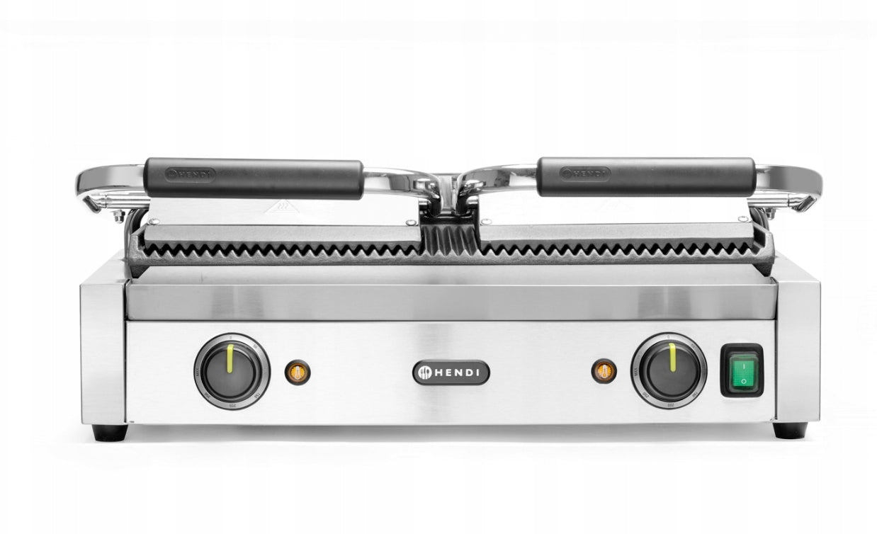 Double Contact Grill 3,6kW, Hendi Rifled Professional, 2-Zone Manufacturer code 263709