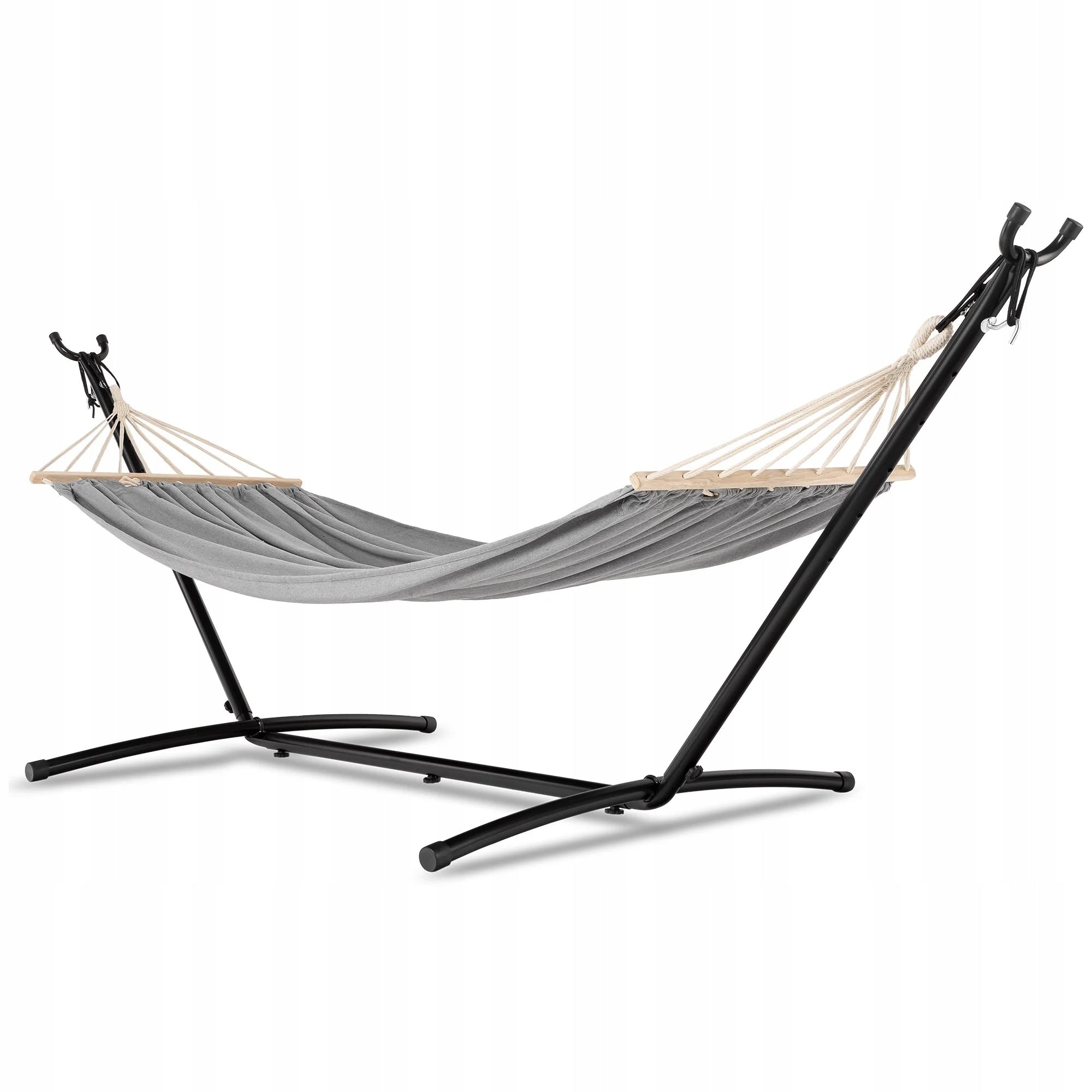 Double Garden Hammock with Frame Metal Lecco Grey di volio Model Lecco