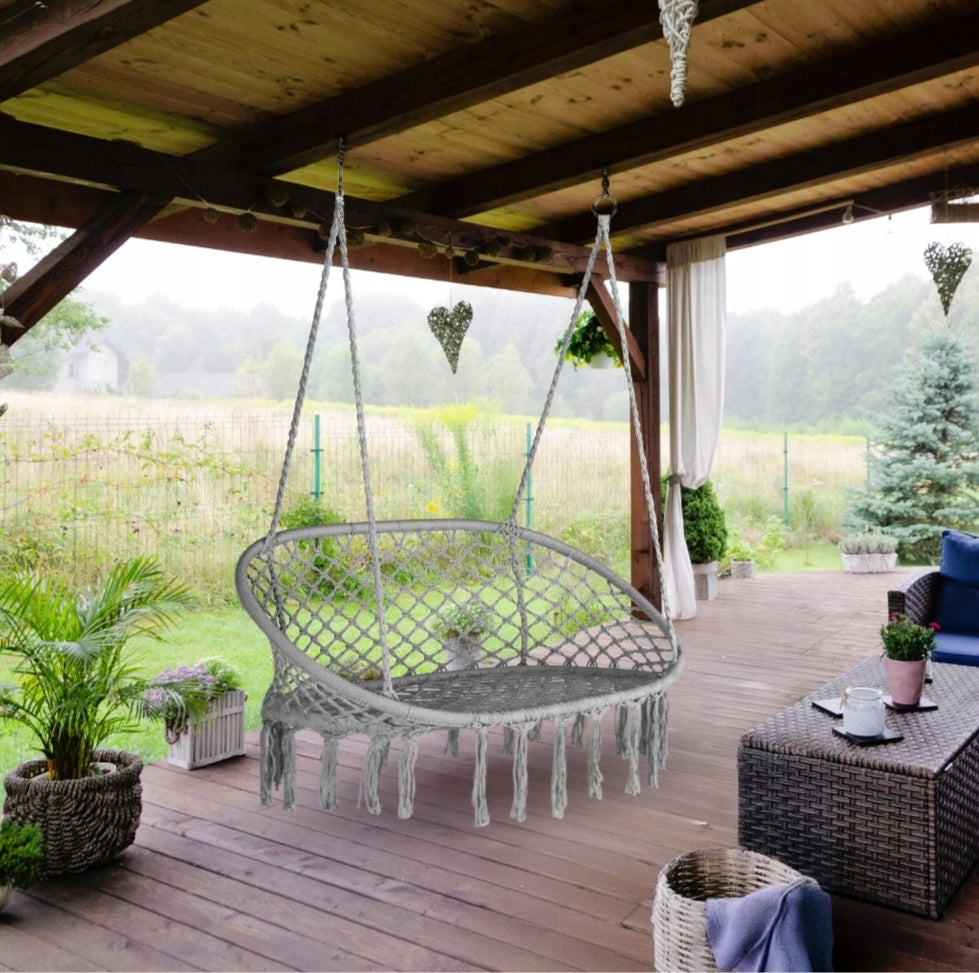 Double Garden Swing Hanging Armchair Hammock Stork Nest FOR 2 PEOPLE Line LUNA DUO