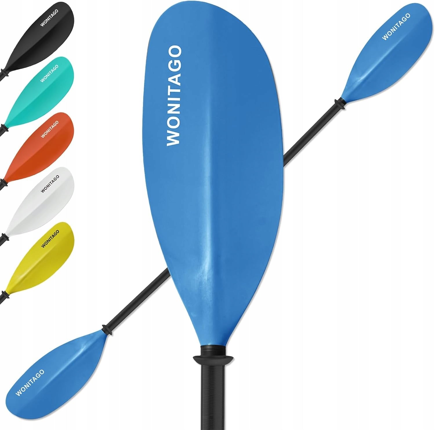 Double Kayak Paddles with Carbon Fiber Handle Nylon Blade