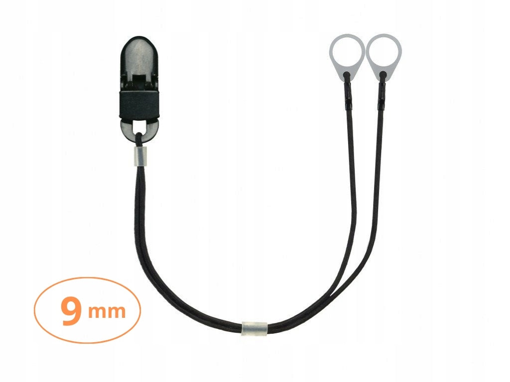 Double Pendant -Hearing Aid Clip - Black