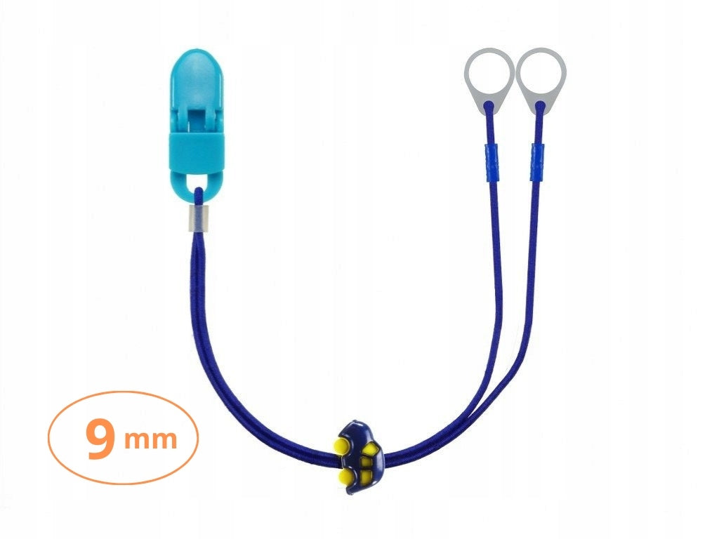 Double Pendant -Hearing Aid Clip - Blue with Car